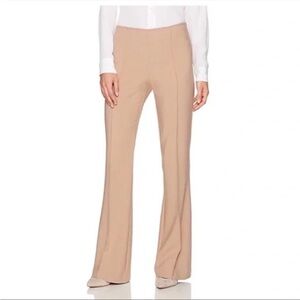 Trina Turk Jacoba High Waist Y2K Pin Tuck Side Zip Flare Leg Stretch Pants 00